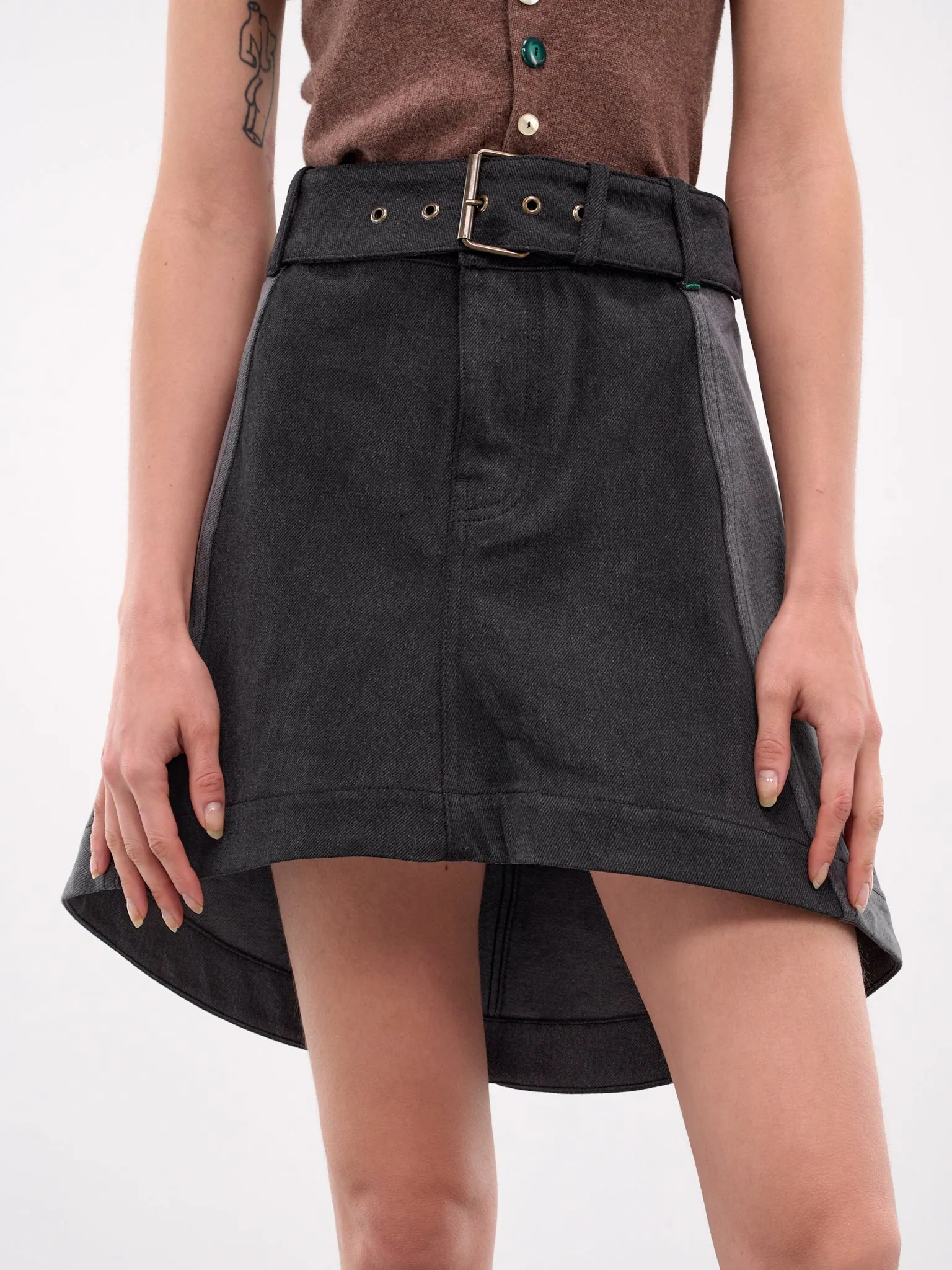 Paneled Mini Skirt (DK0024-PG1657-DARK-GREY)