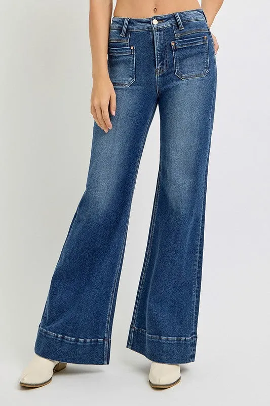 Patch Pocket Dark Wash Jeans