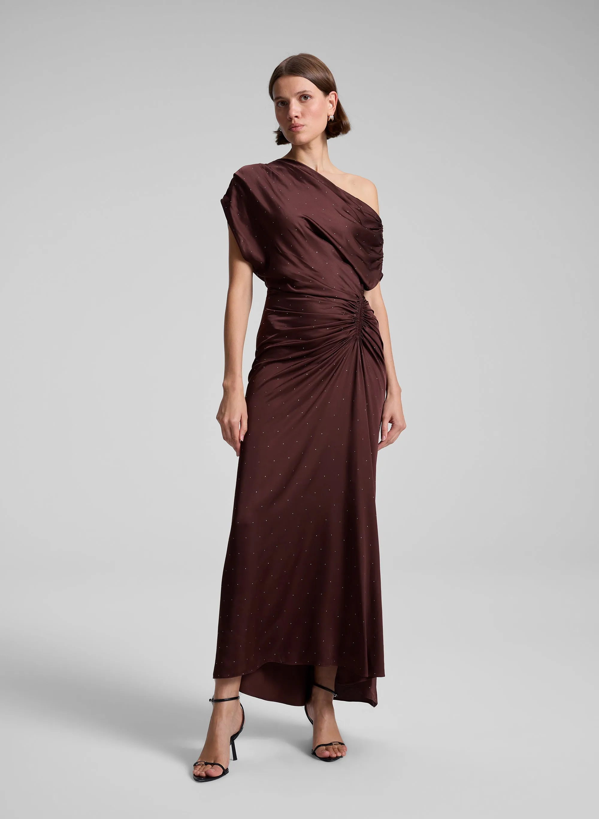 Penny Embellished Satin Maxi Dress