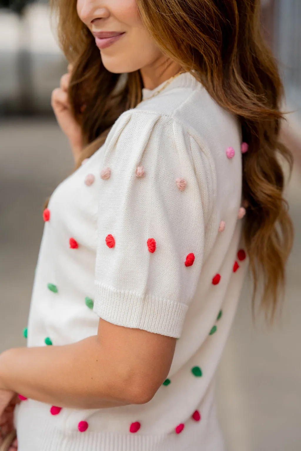 Pom Pom Knit Tee