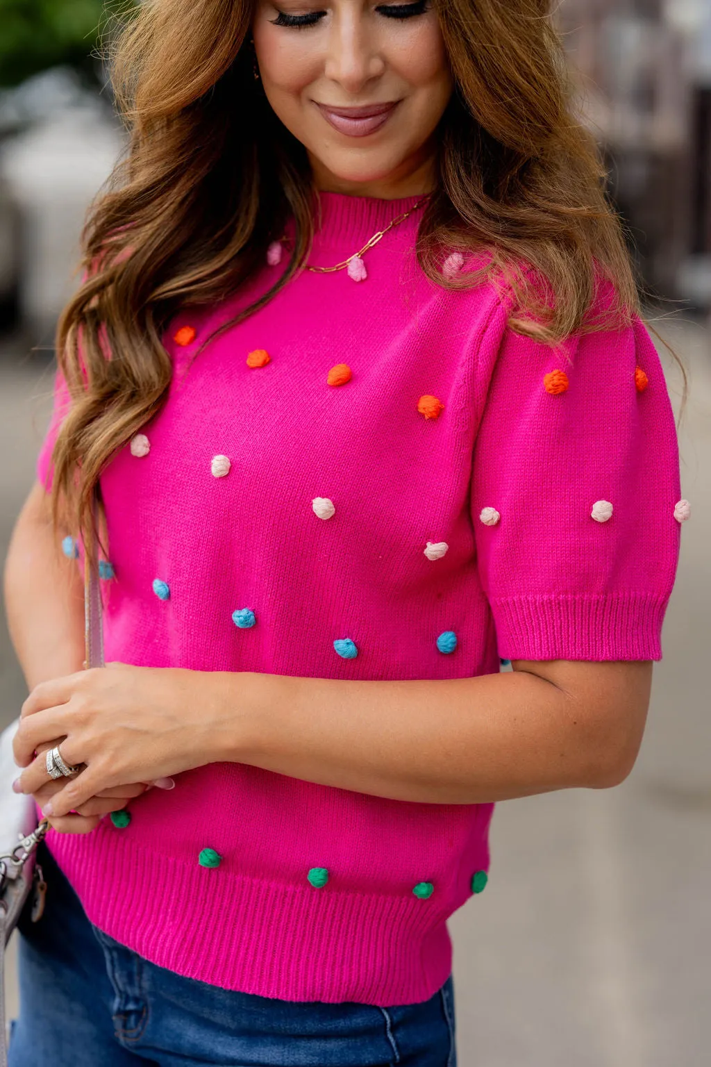 Pom Pom Knit Tee