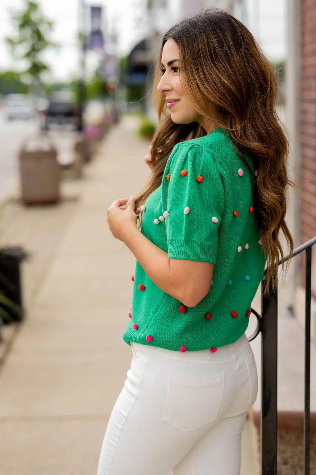 Pom Pom Knit Tee