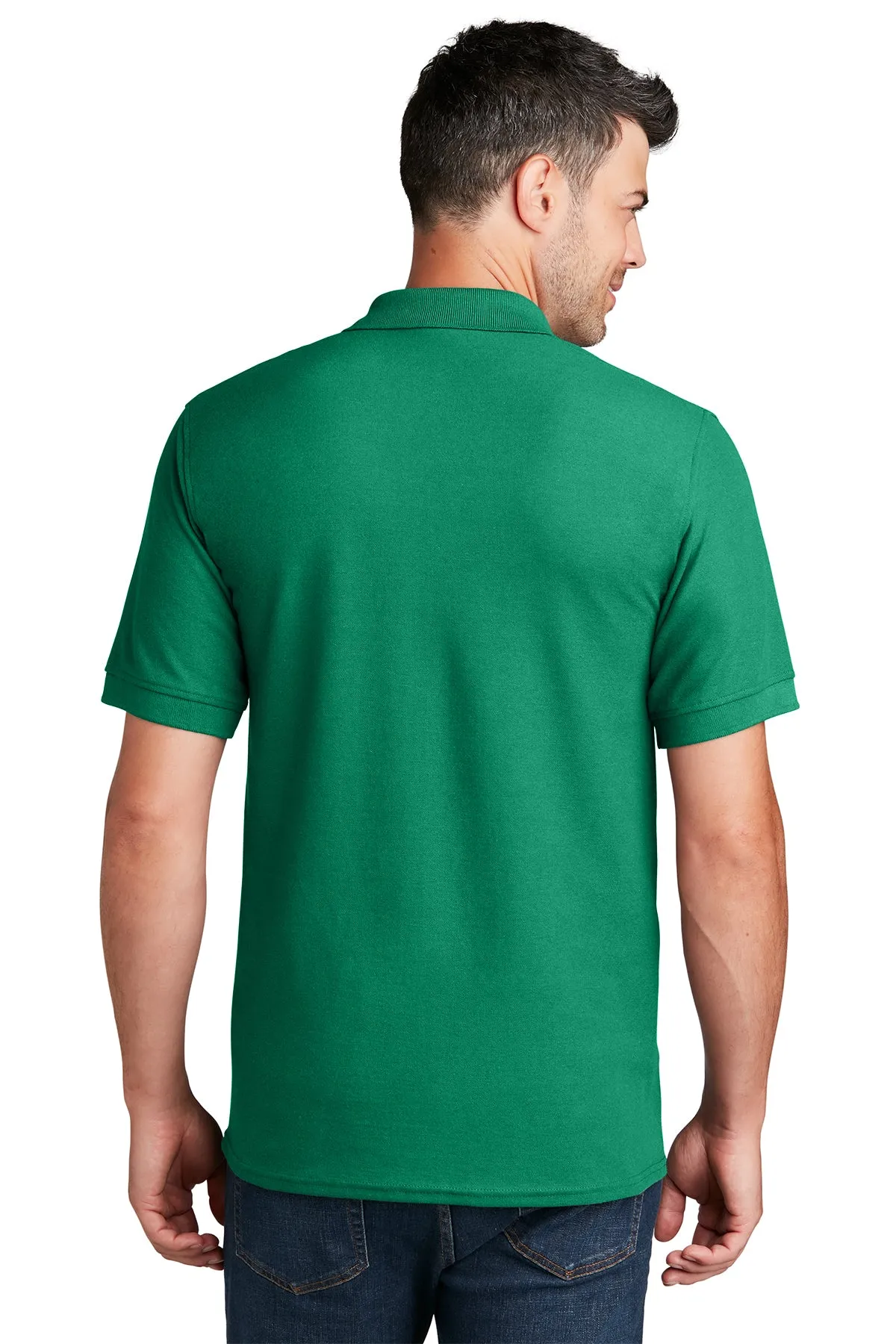 Port & Company Branded Pique Polos, Kelly