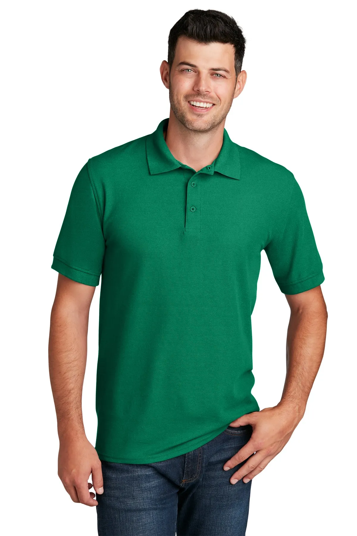 Port & Company Branded Pique Polos, Kelly