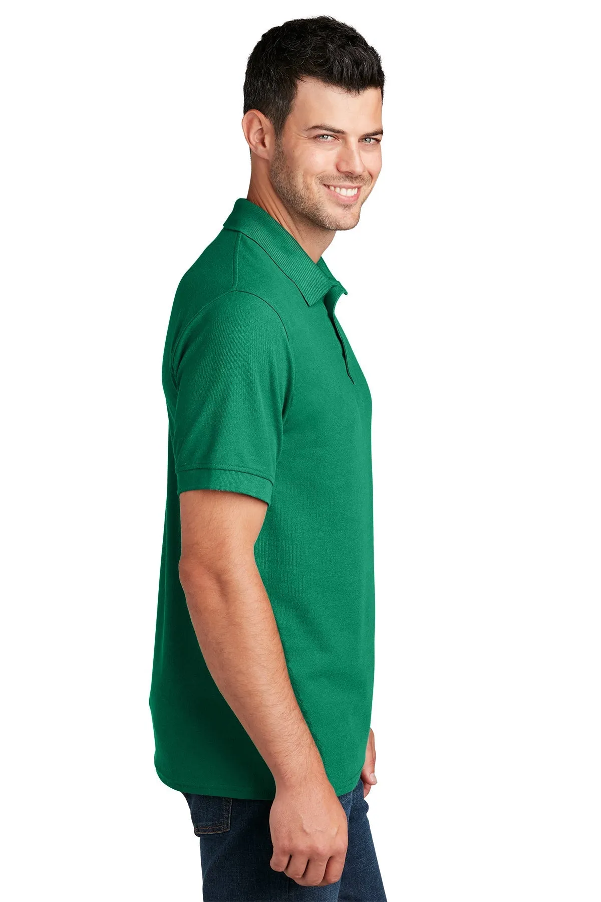 Port & Company Branded Pique Polos, Kelly