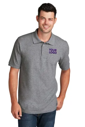 Port & Company Custom Pique Polos, Athletic Heather