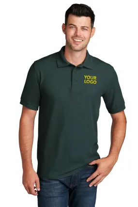 Port & Company Custom Pique Polos, Dark Green