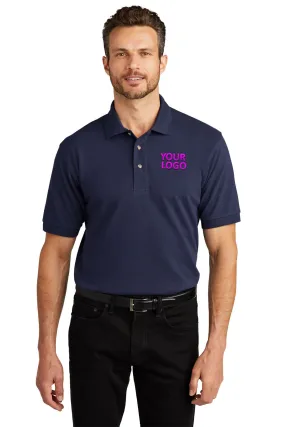 Port Authority Heavyweight Customized Cotton Pique Polos, Navy