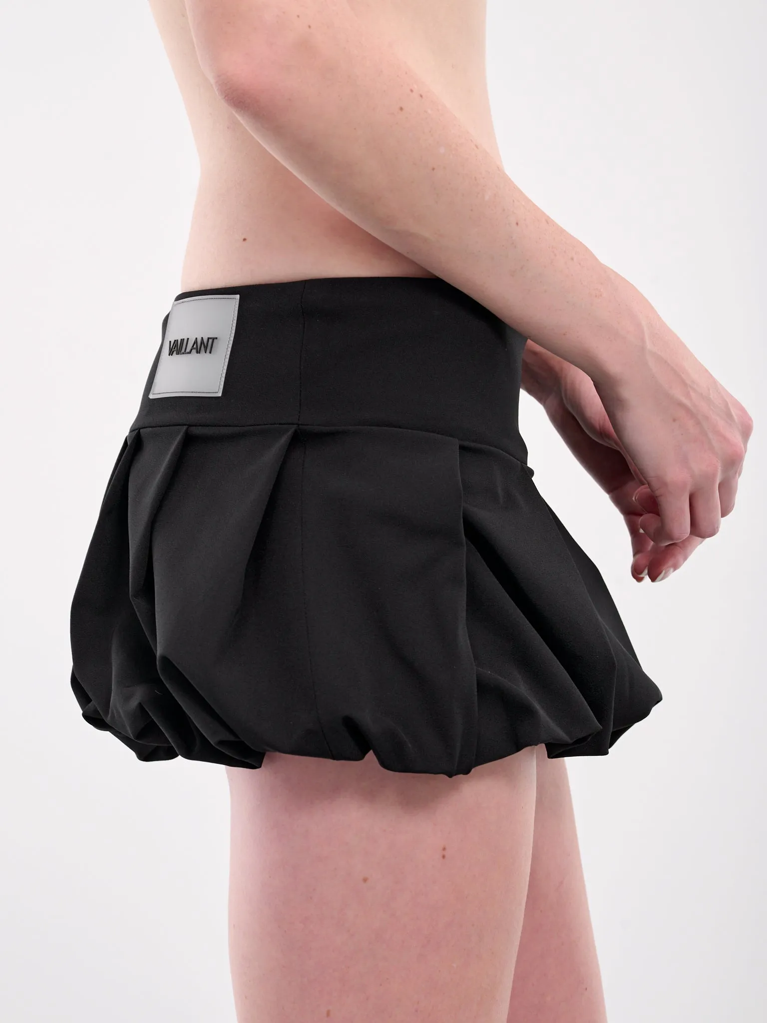 Puffy Hem Micro Skirt (SK030-BLACK)