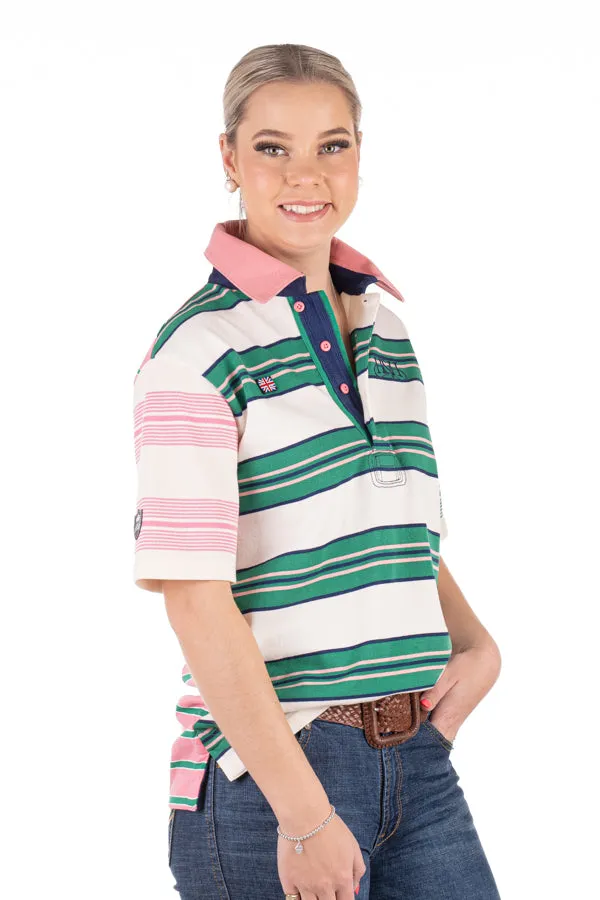 Rugby Collection - RC01-15 Navy/Green/White/Pink Rugby Fit Polo