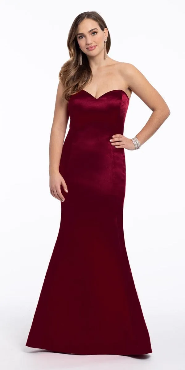 Satin Strapless Mermaid Dress - Plus