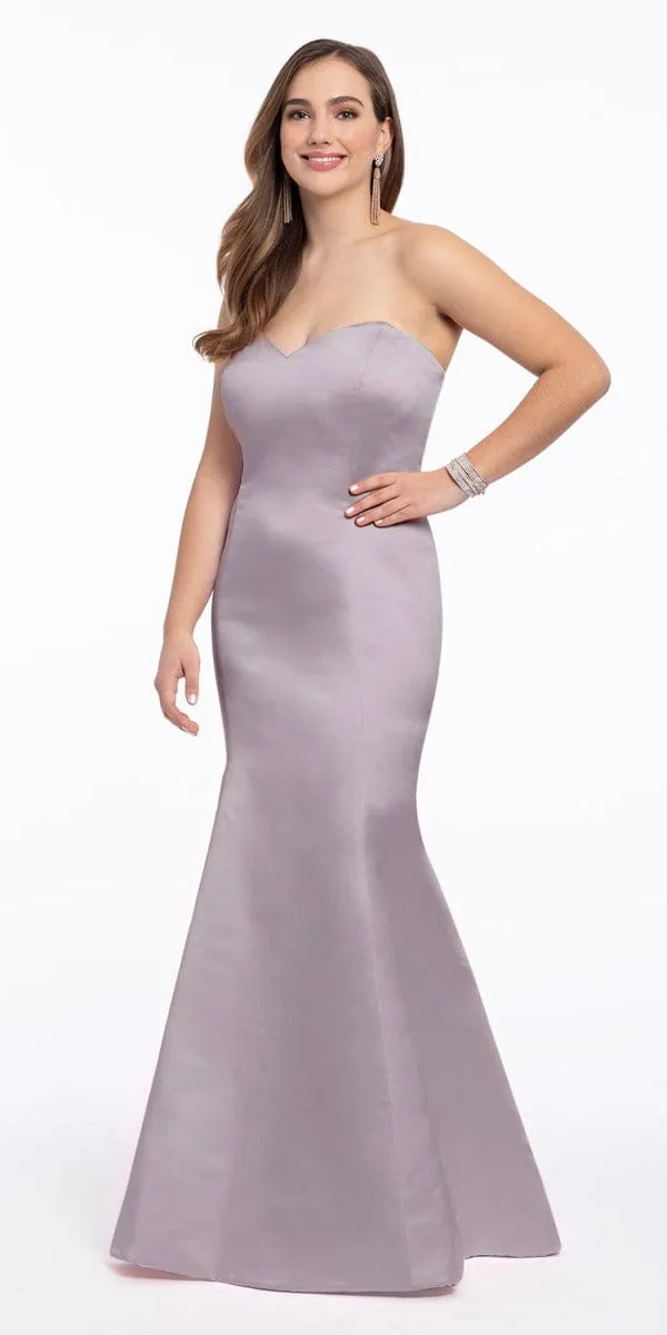 Satin Strapless Mermaid Dress - Plus