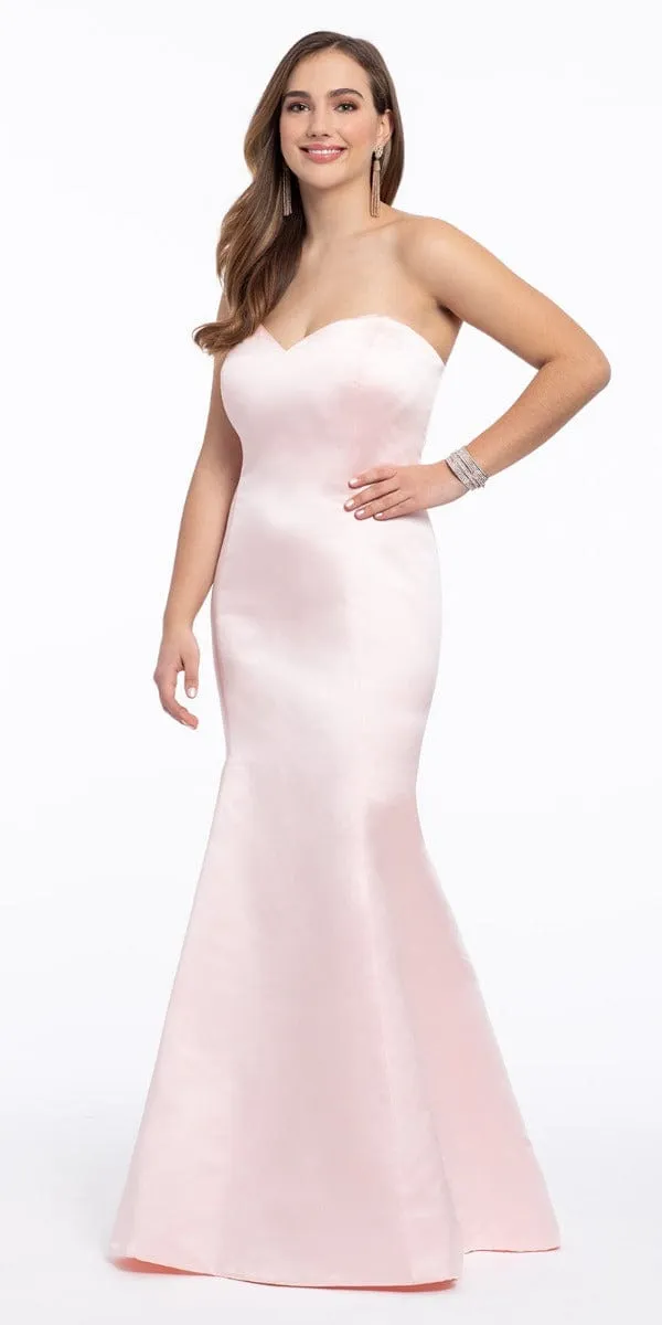 Satin Strapless Mermaid Dress - Plus