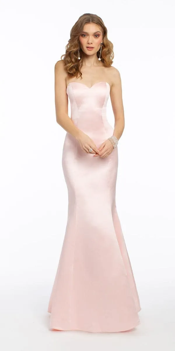 Satin Strapless Mermaid Dress - Plus