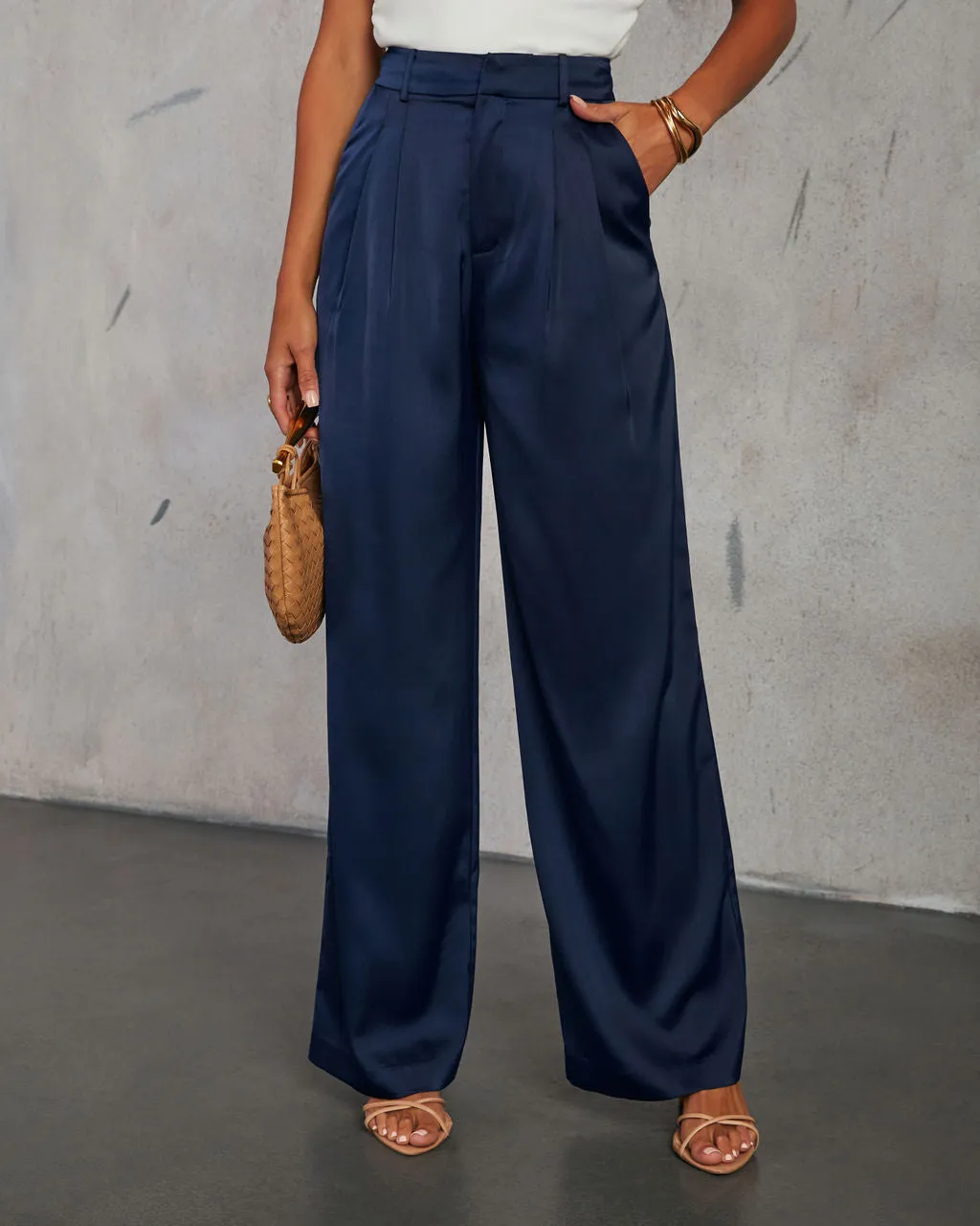 Shannell Satin Trouser Pants