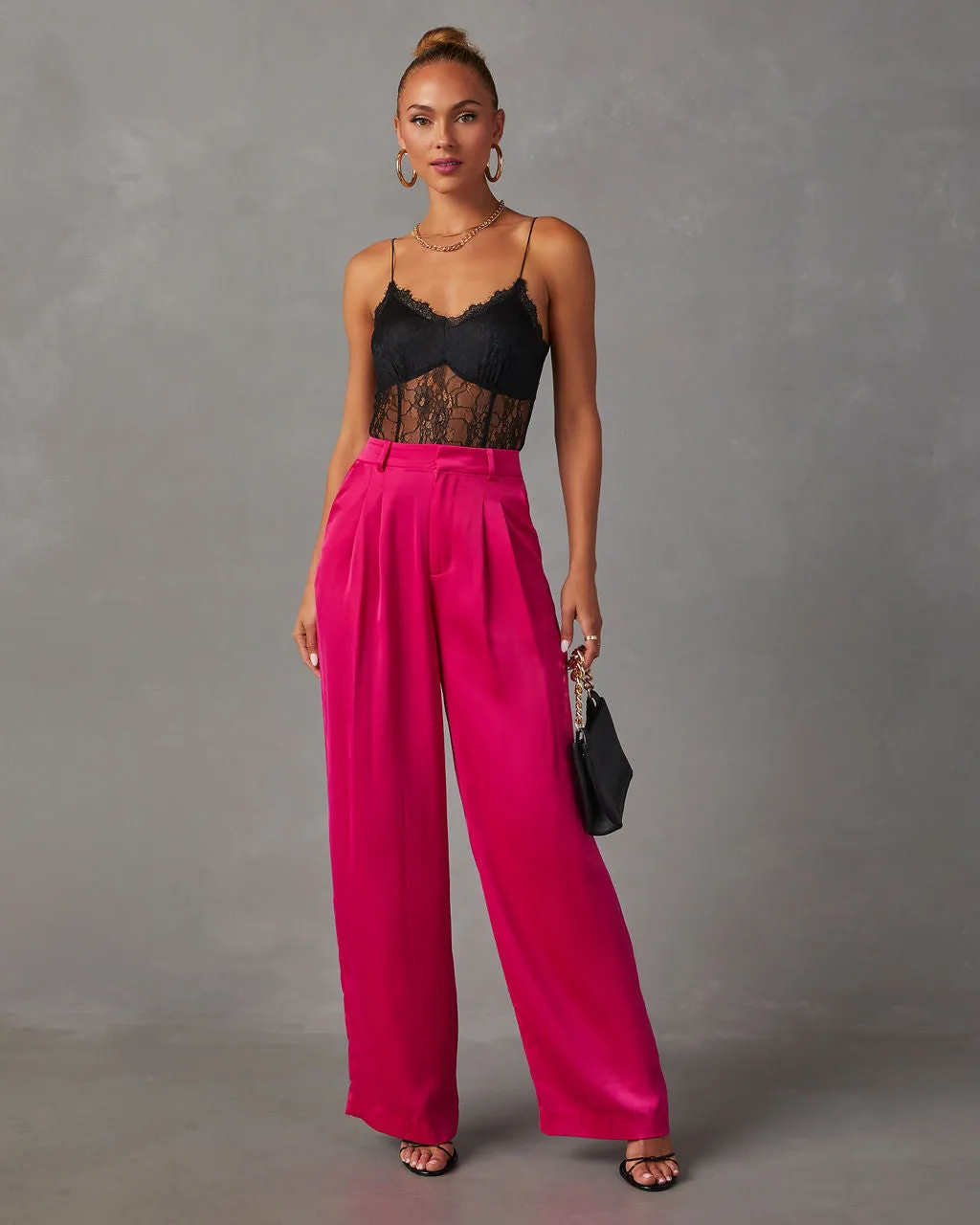 Shannell Satin Trouser Pants