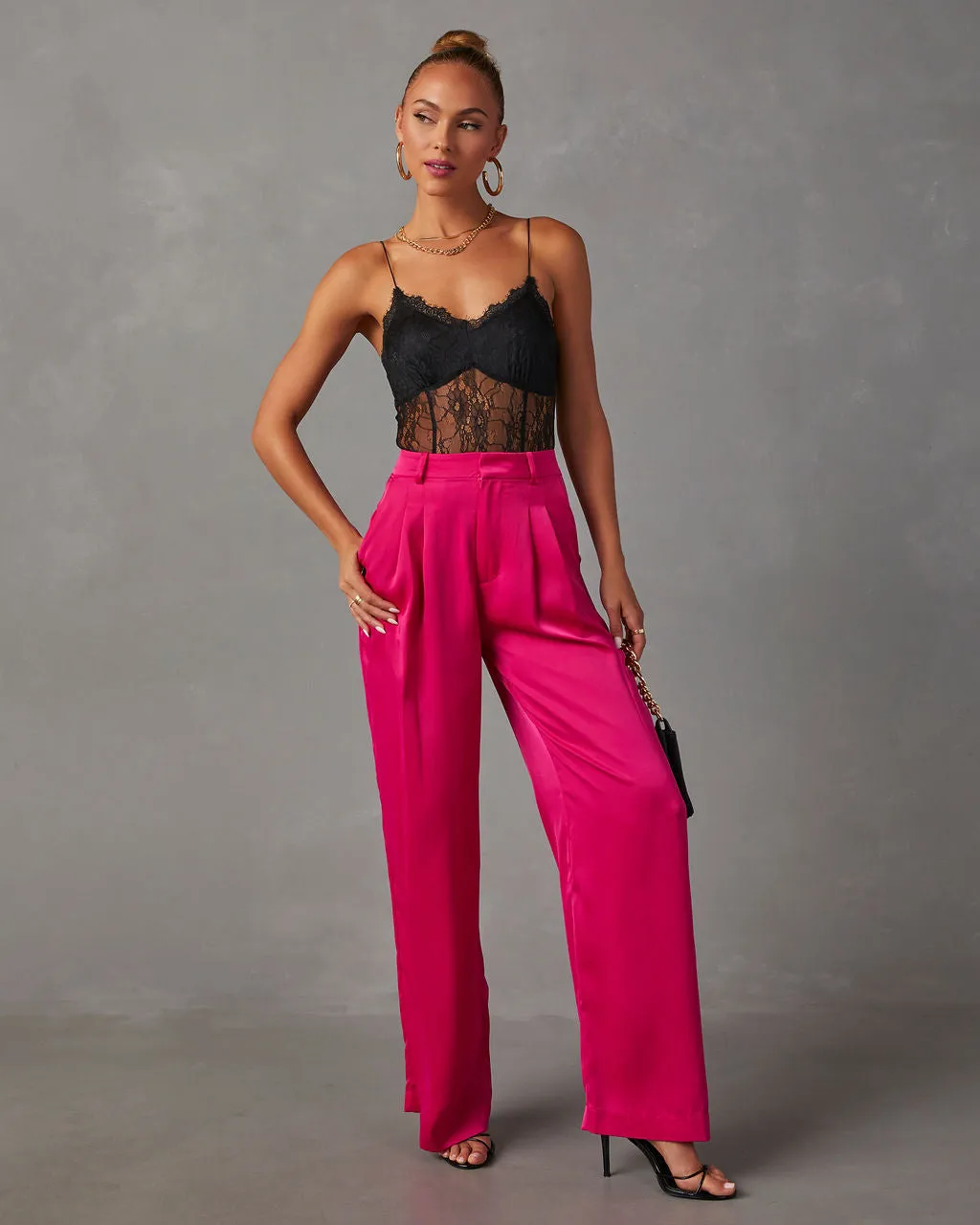 Shannell Satin Trouser Pants