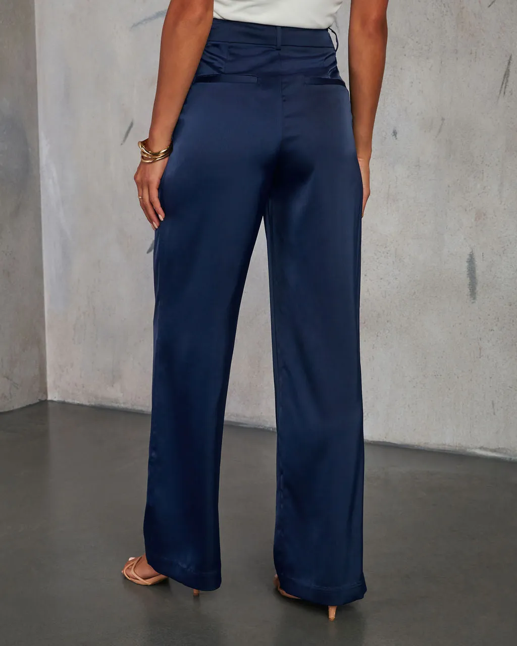 Shannell Satin Trouser Pants