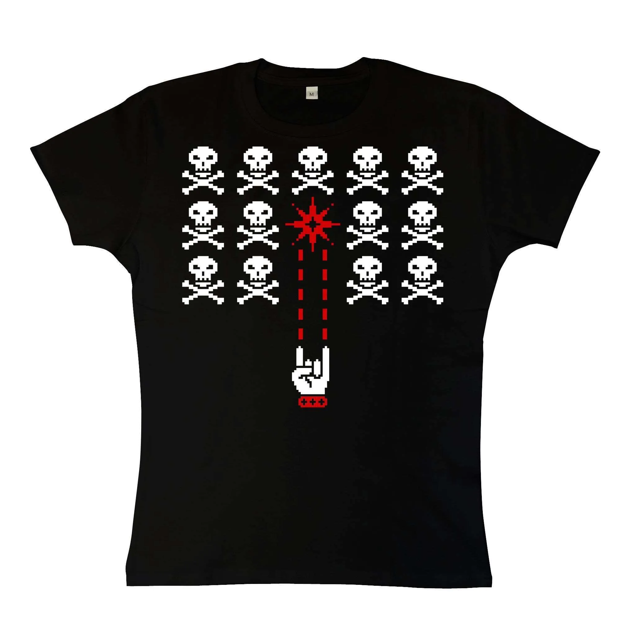 Skull Invaders Womens Fitted T-Shirt