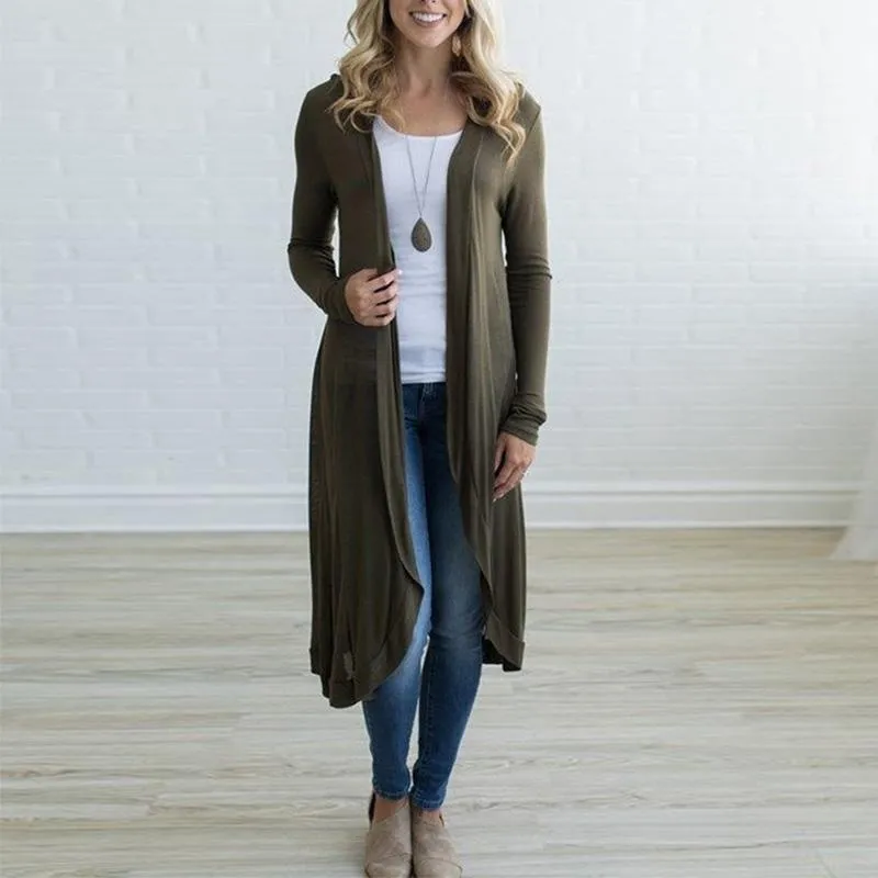 Snap  Front   Plain  Casual  Cardigans