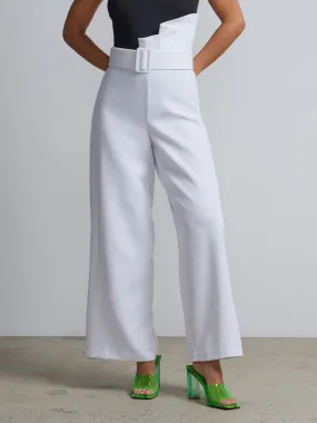 Statement Belted Wide Leg Pants