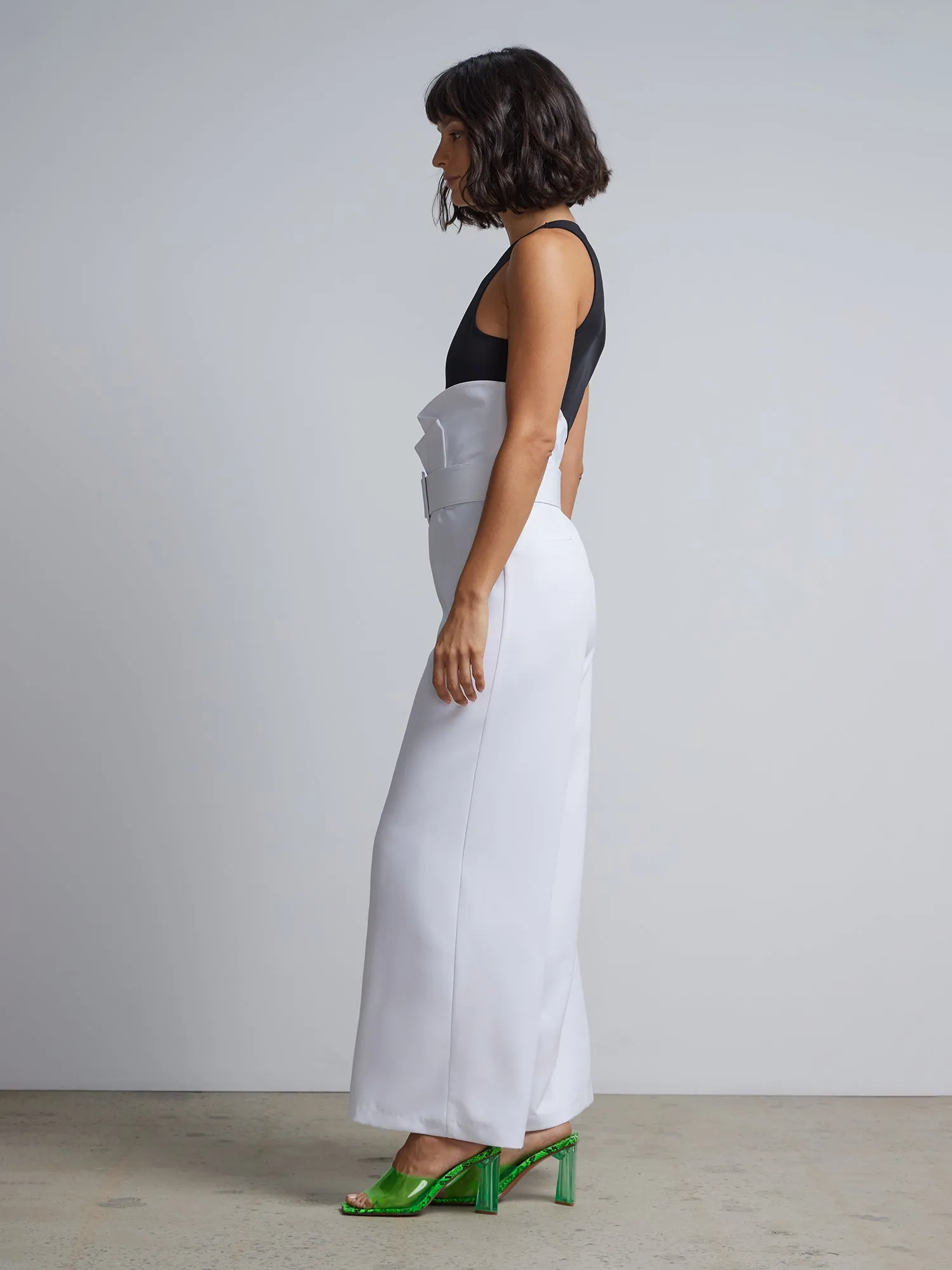 Statement Belted Wide Leg Pants