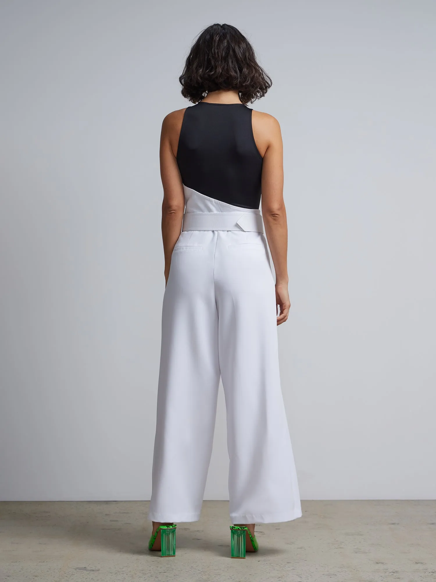 Statement Belted Wide Leg Pants