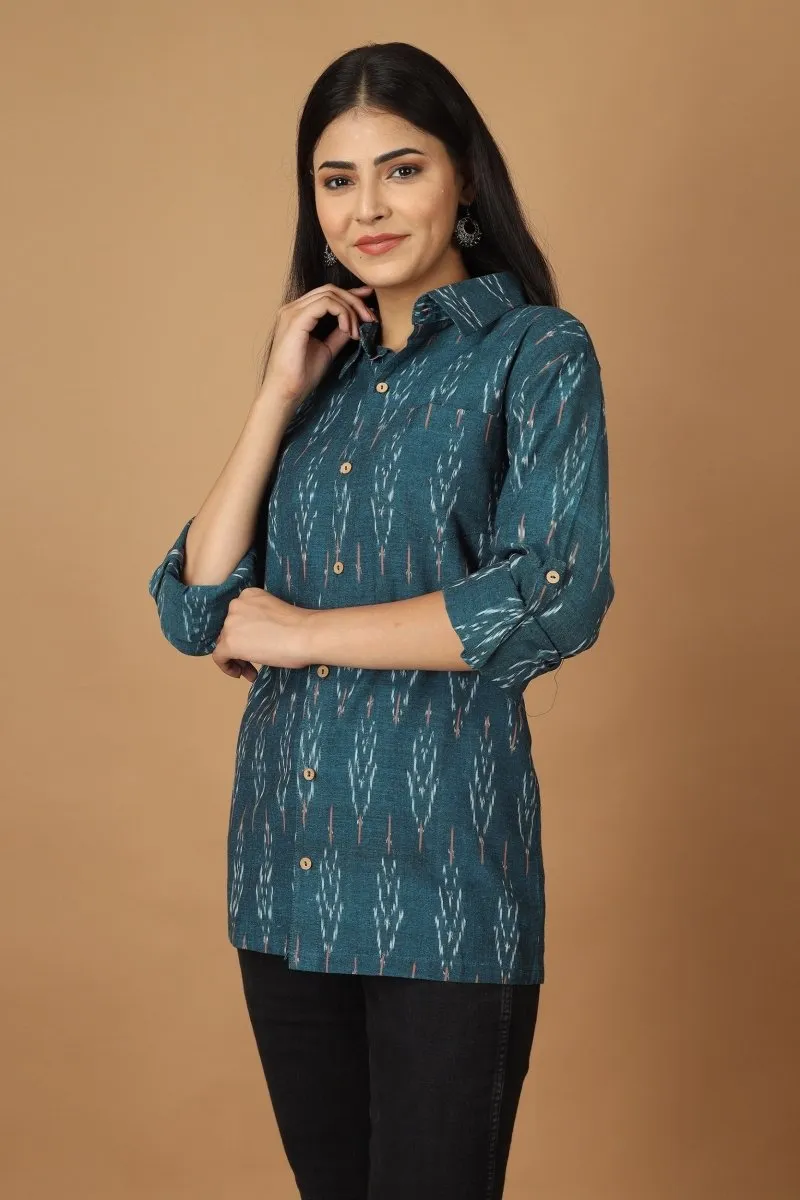 Subah Ikat Womens Cotton Shirt