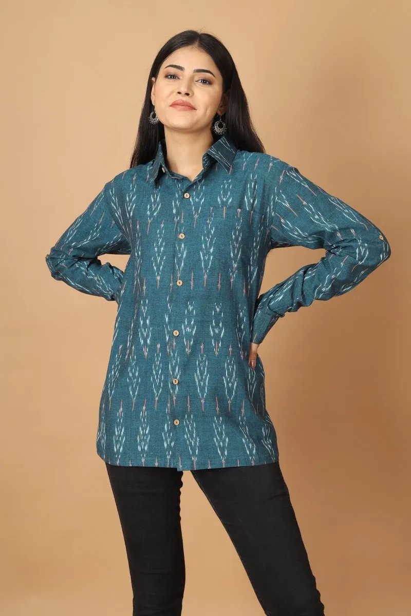 Subah Ikat Womens Cotton Shirt