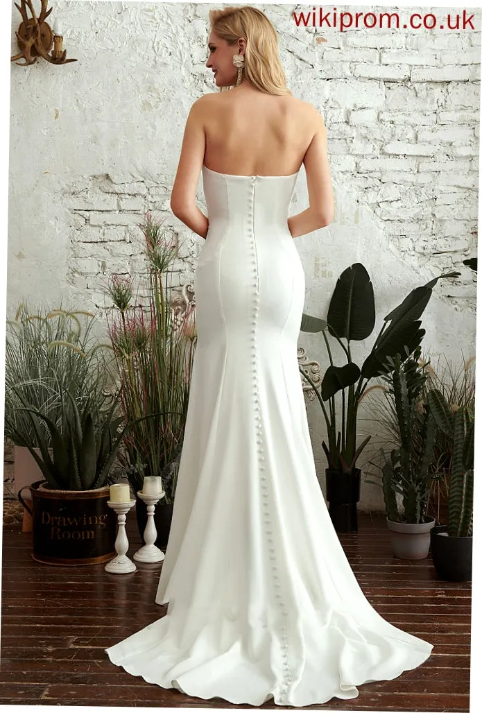 Sweep Trumpet/Mermaid Wedding Train Stacy Wedding Dresses Strapless Dress