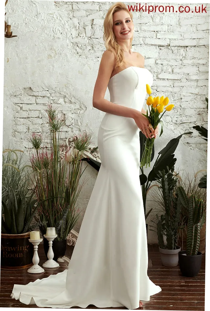 Sweep Trumpet/Mermaid Wedding Train Stacy Wedding Dresses Strapless Dress