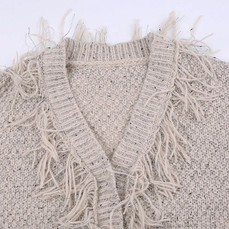 Tassel Knit Cardigans Knitwear