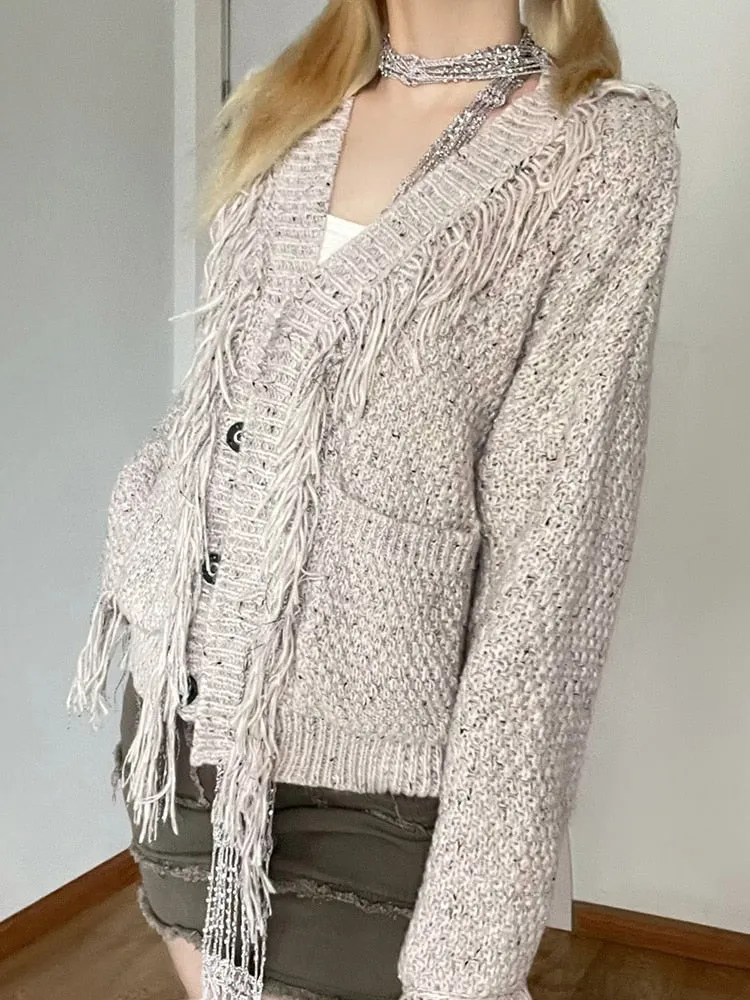 Tassel Knit Cardigans Knitwear