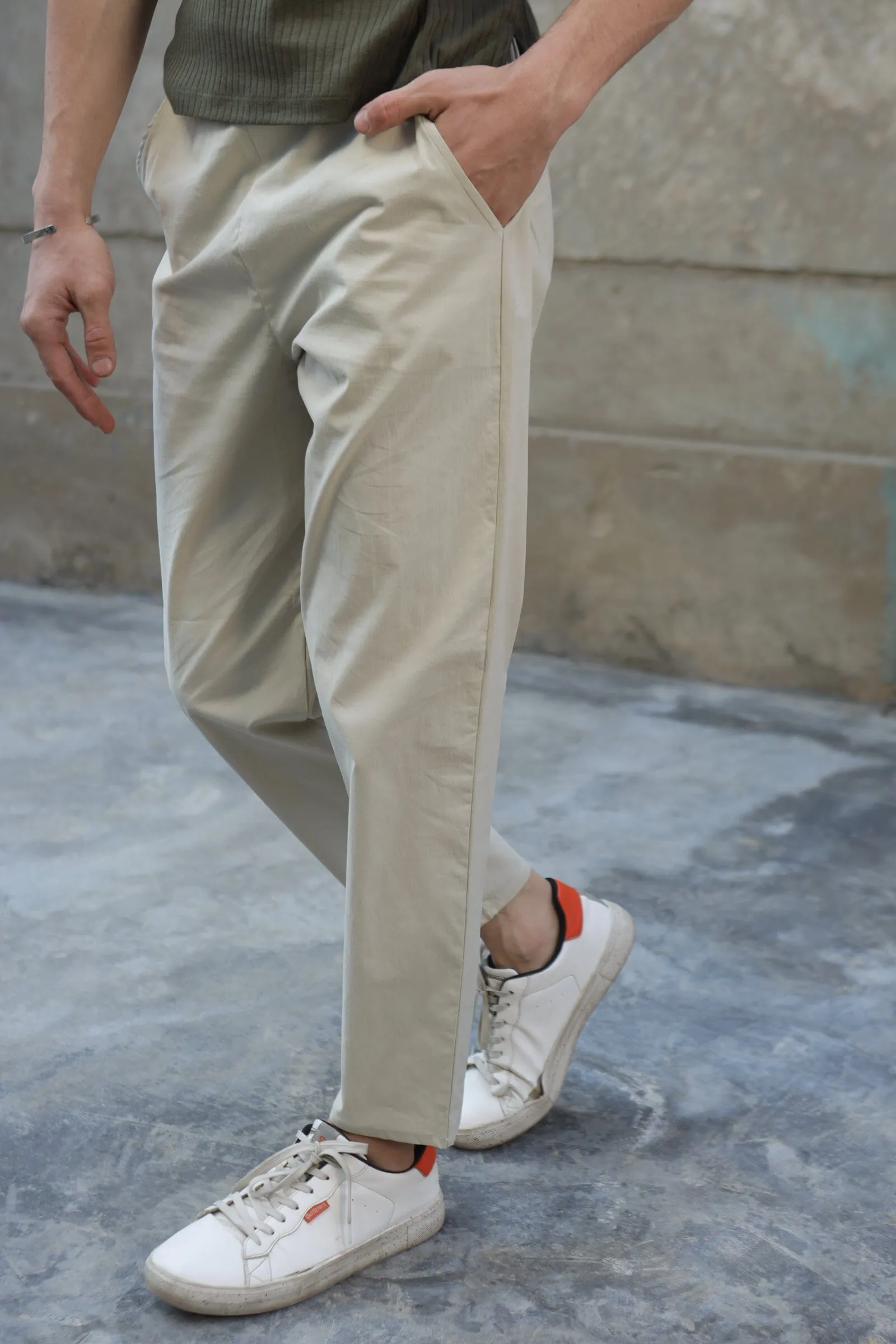 Textured Tailored Pants