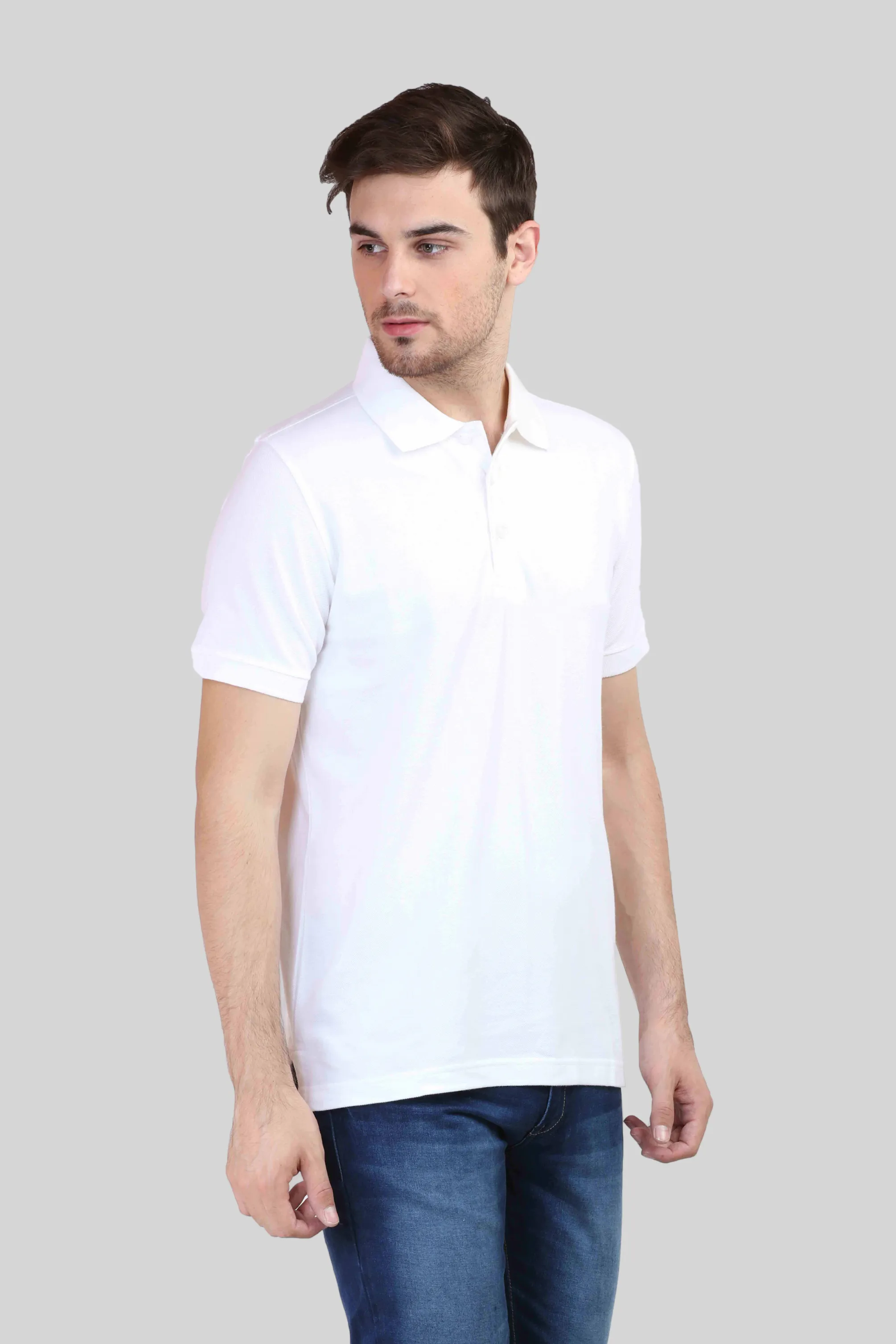 White Polo T-shirt for men