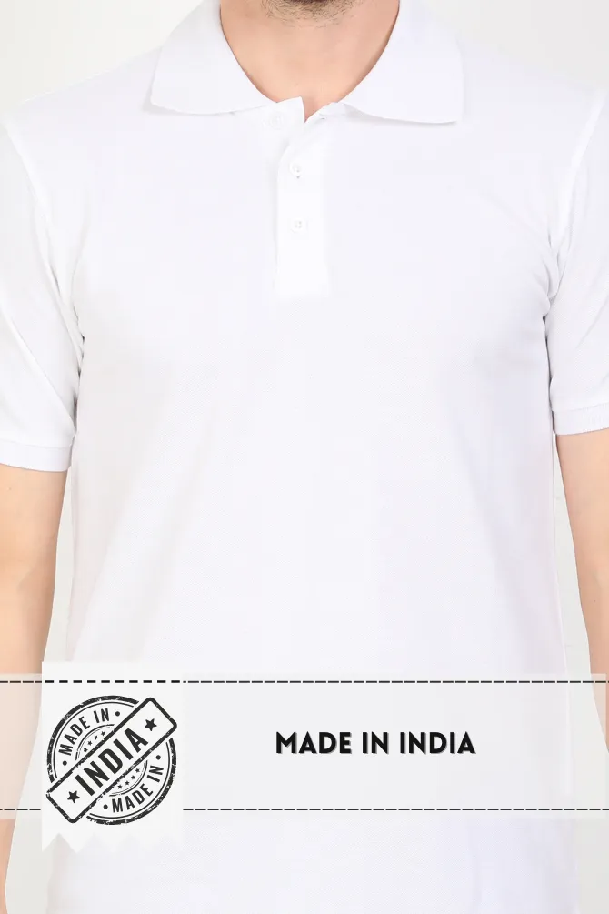 White Polo T-shirt for men