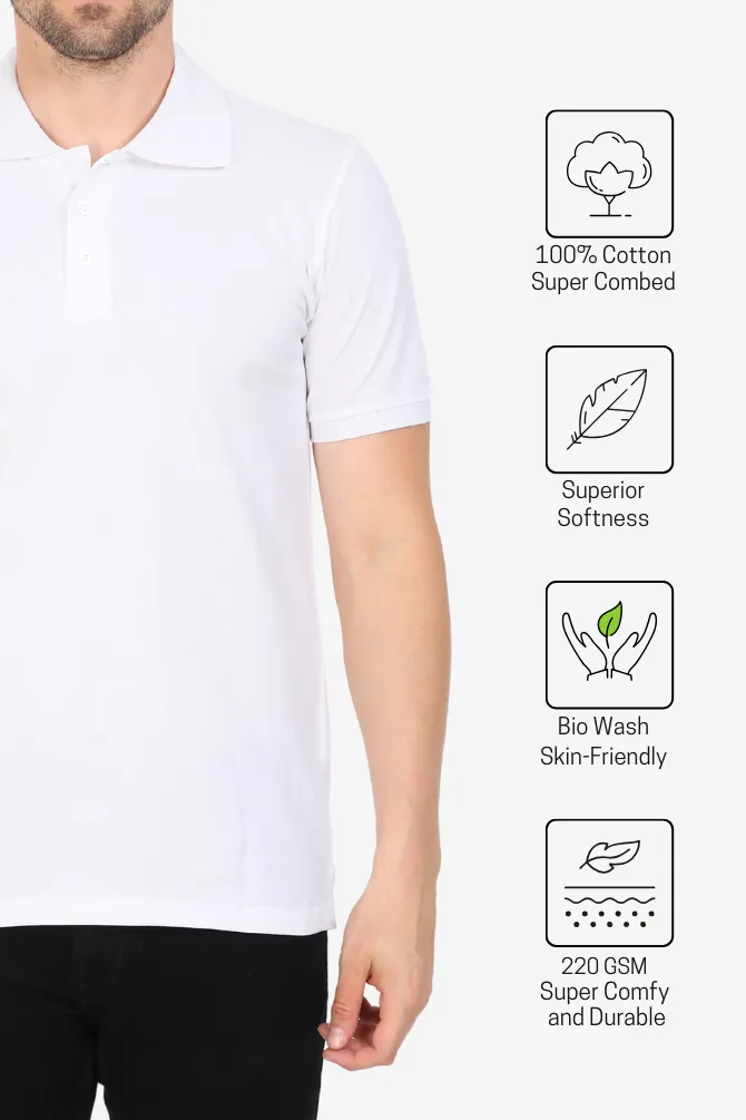 White Polo T-shirt for men