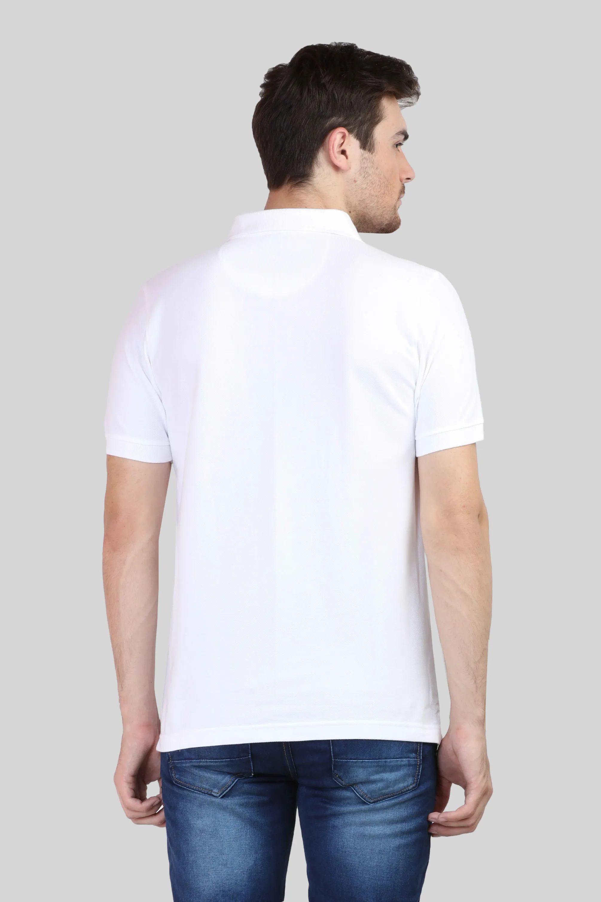 White Polo T-shirt for men