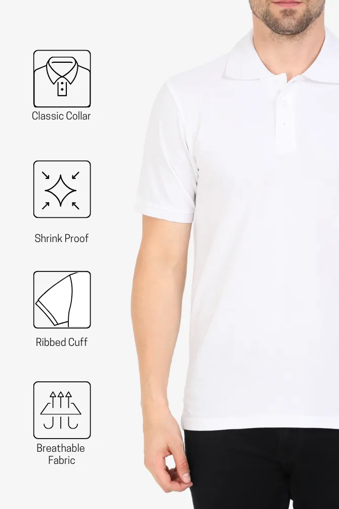 White Polo T-shirt for men