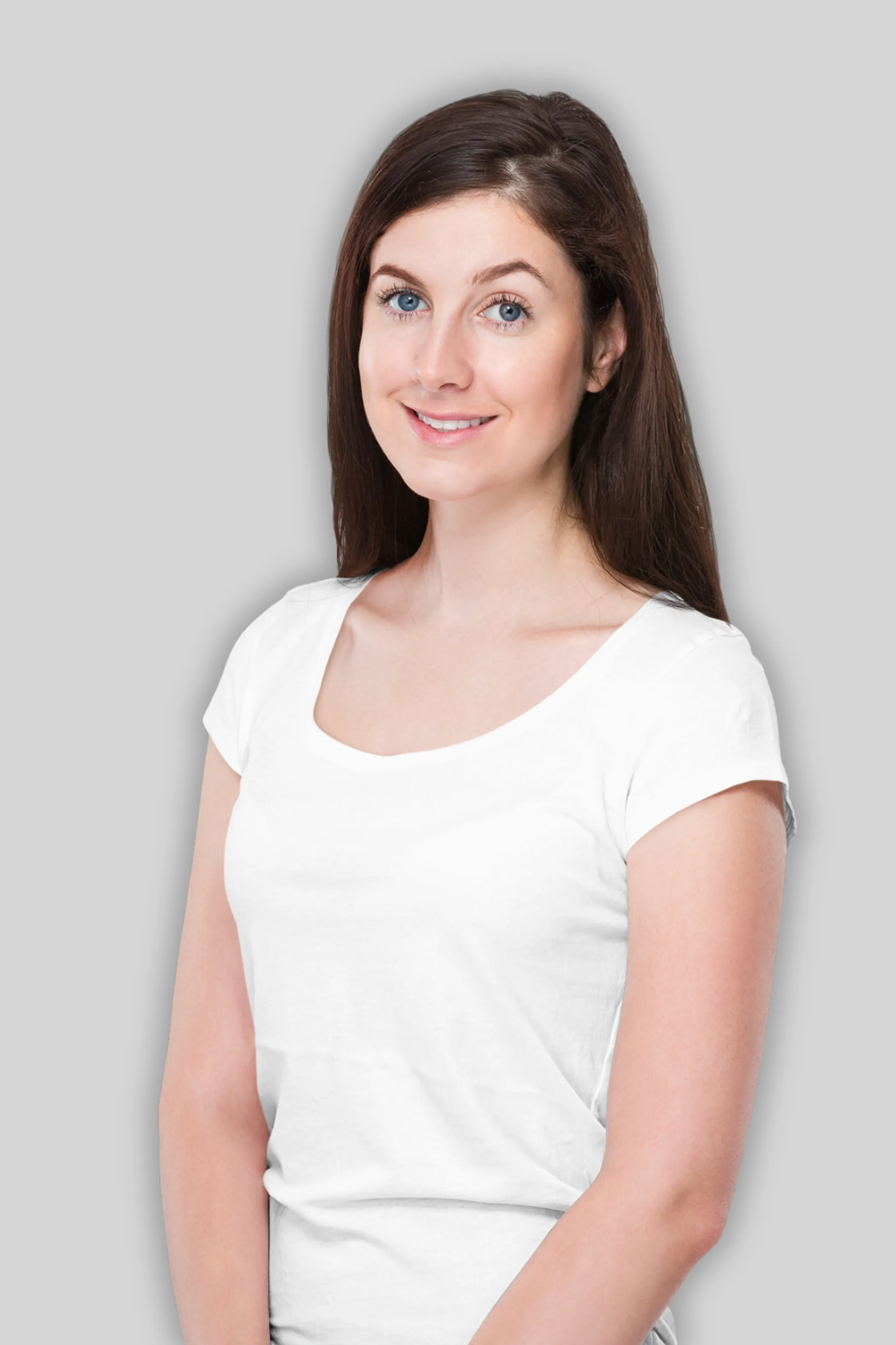 White Scoop Neck T-shirt for women